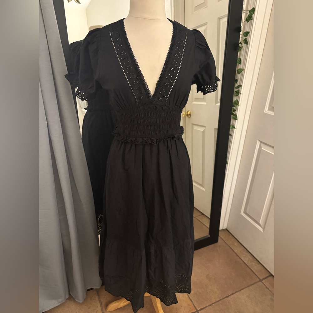 American Eagle Outfitters Black Midi Dress